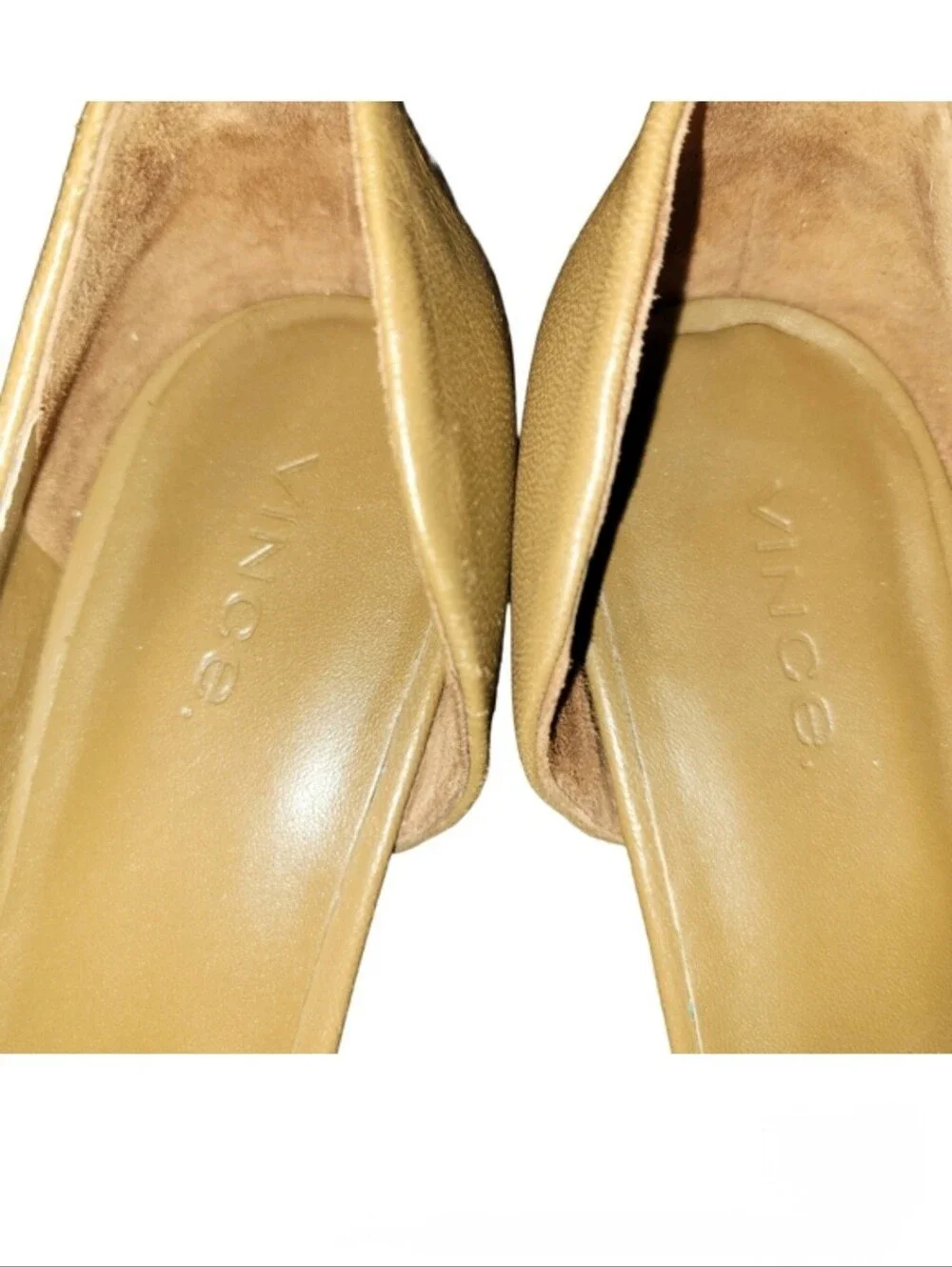 Vince Tiana Pointed Toe Leather Pumps Tan Fawn - The Perfect Neutral Size 7